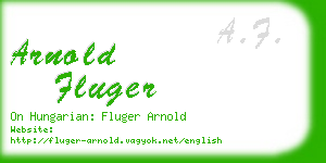 arnold fluger business card